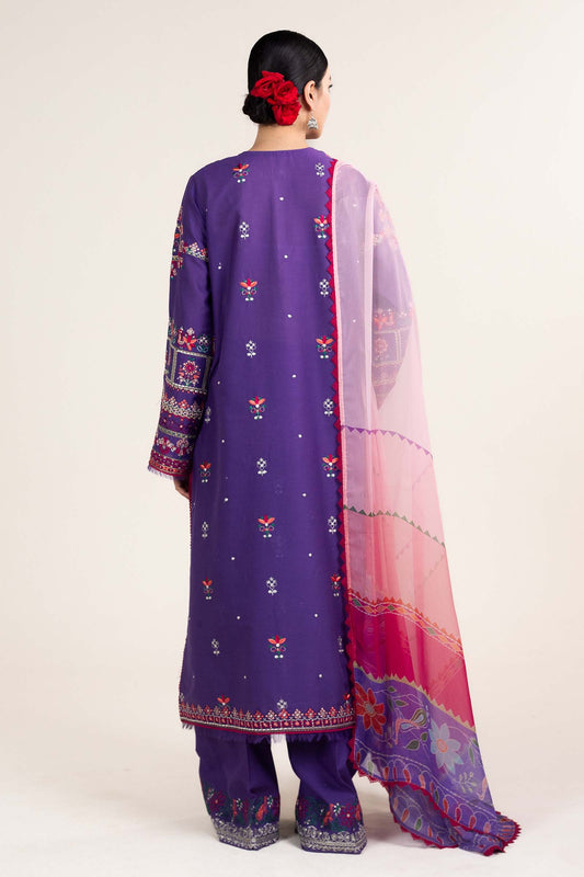 Zara Shahjahan | Stitched Lawn 24 | SL-LAMIA-7B - House Of Anaya
