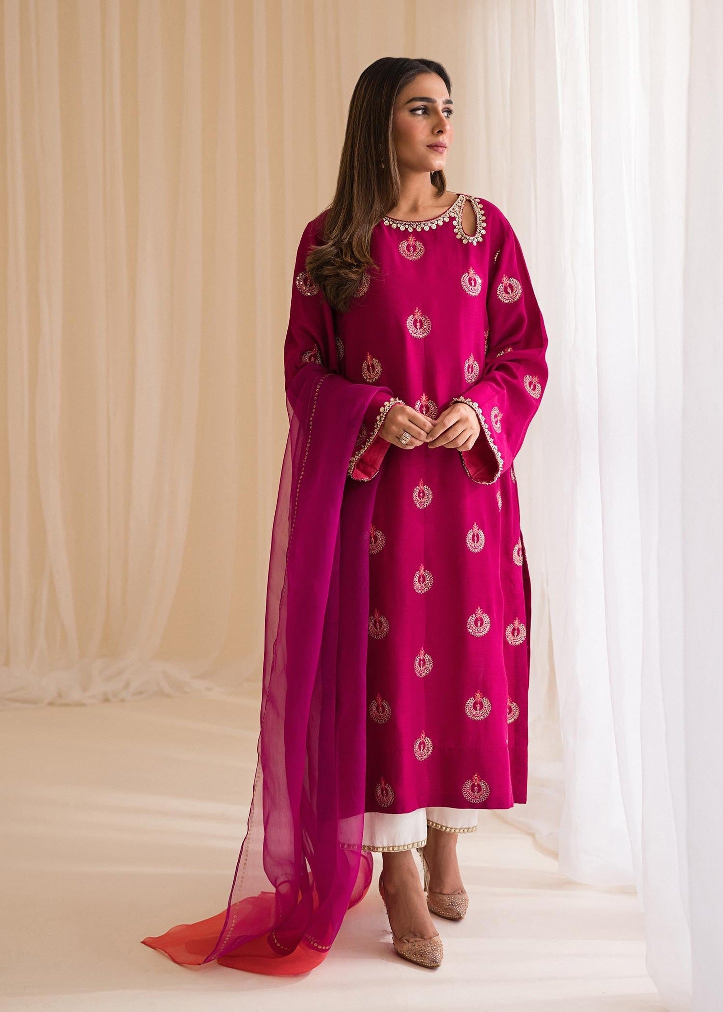 Sadaf Fawad Khan | Lyla Festive Pret | Punchy Pink