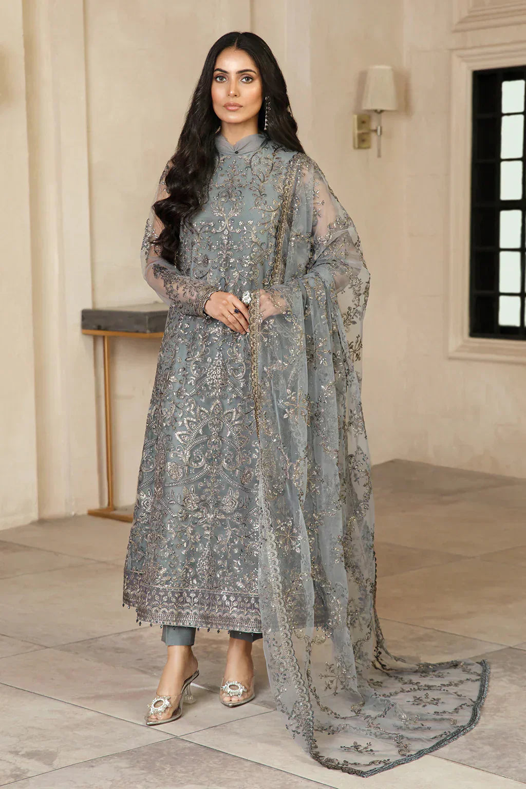 Zarif | Gulzaar Festive Chiffon 22 | Hazel - House Of Anaya