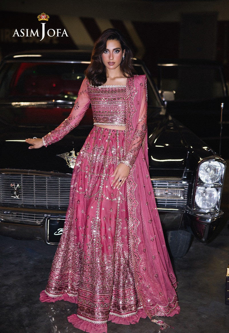 asim jofa pink dress AJJJ 09 by Asim Jofa - Buy Now Online in USA