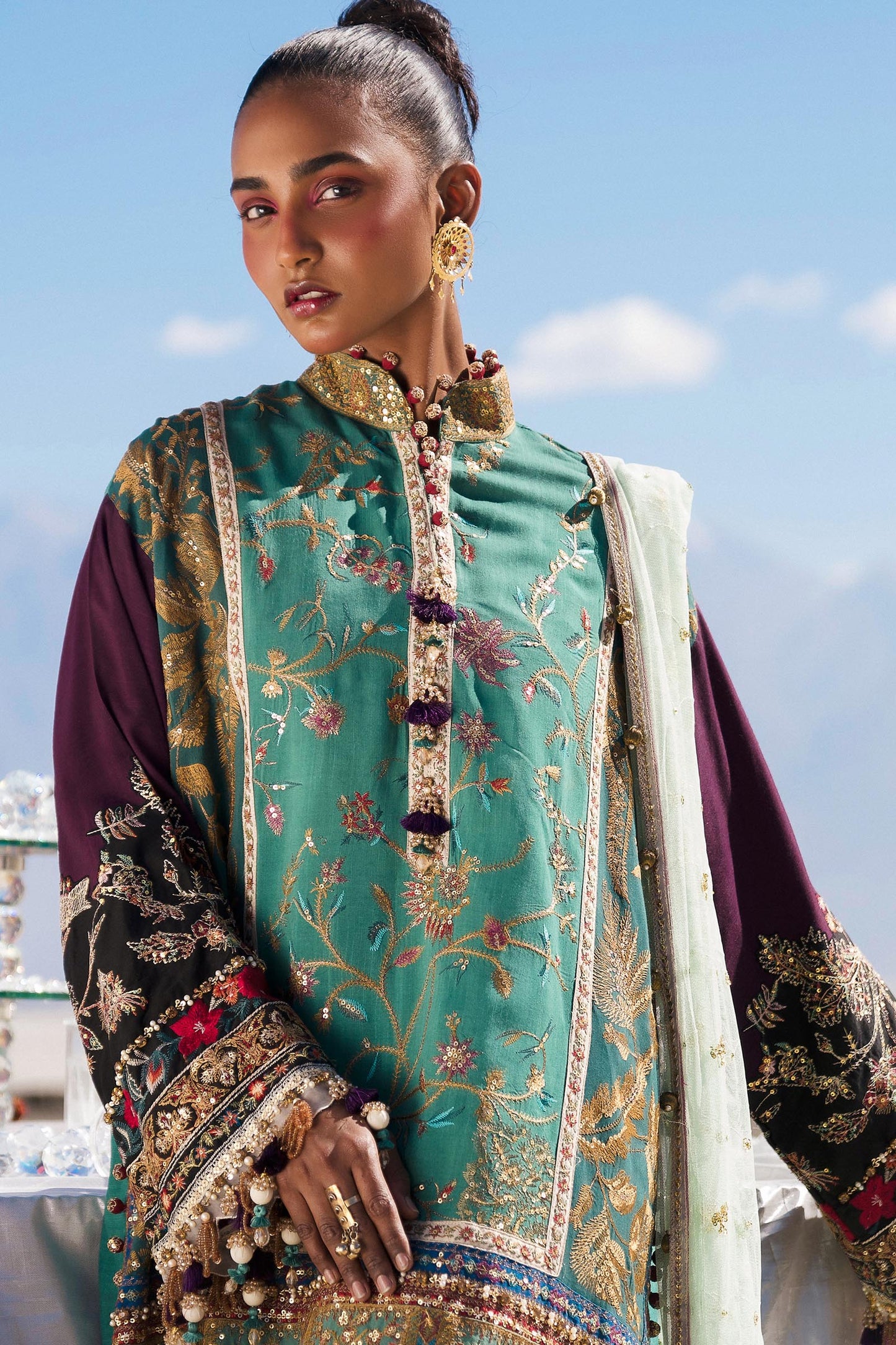 Sana Safinaz | Winter Shawl 24 | S241-004A-3CP - House Of Anaya