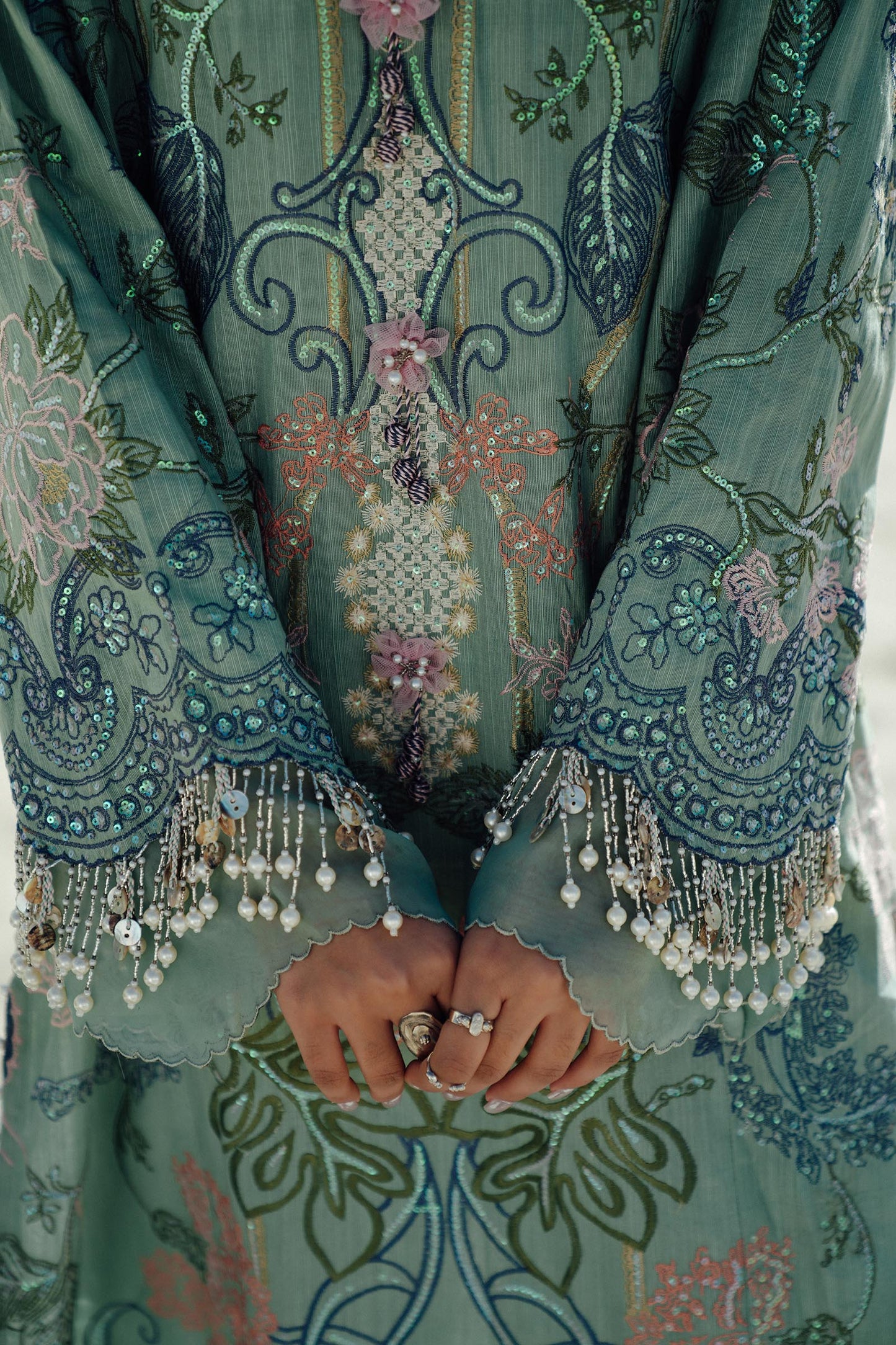 Sana Safinaz | Winter Shawl 24 | S241-005A-3CP - House Of Anaya