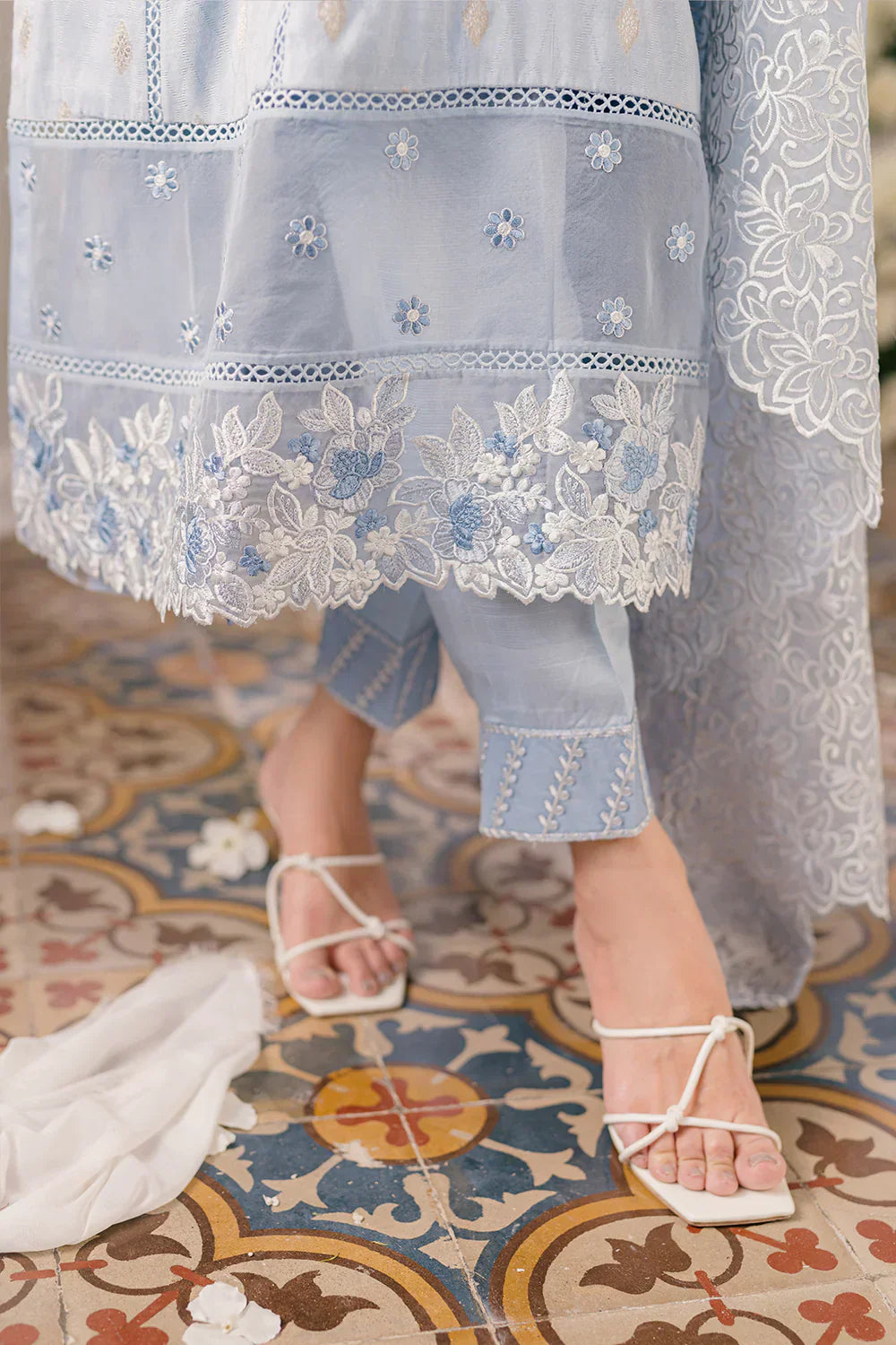Azure | Ensembles Embroidered Formals | Slate Symphony - House Of Anaya