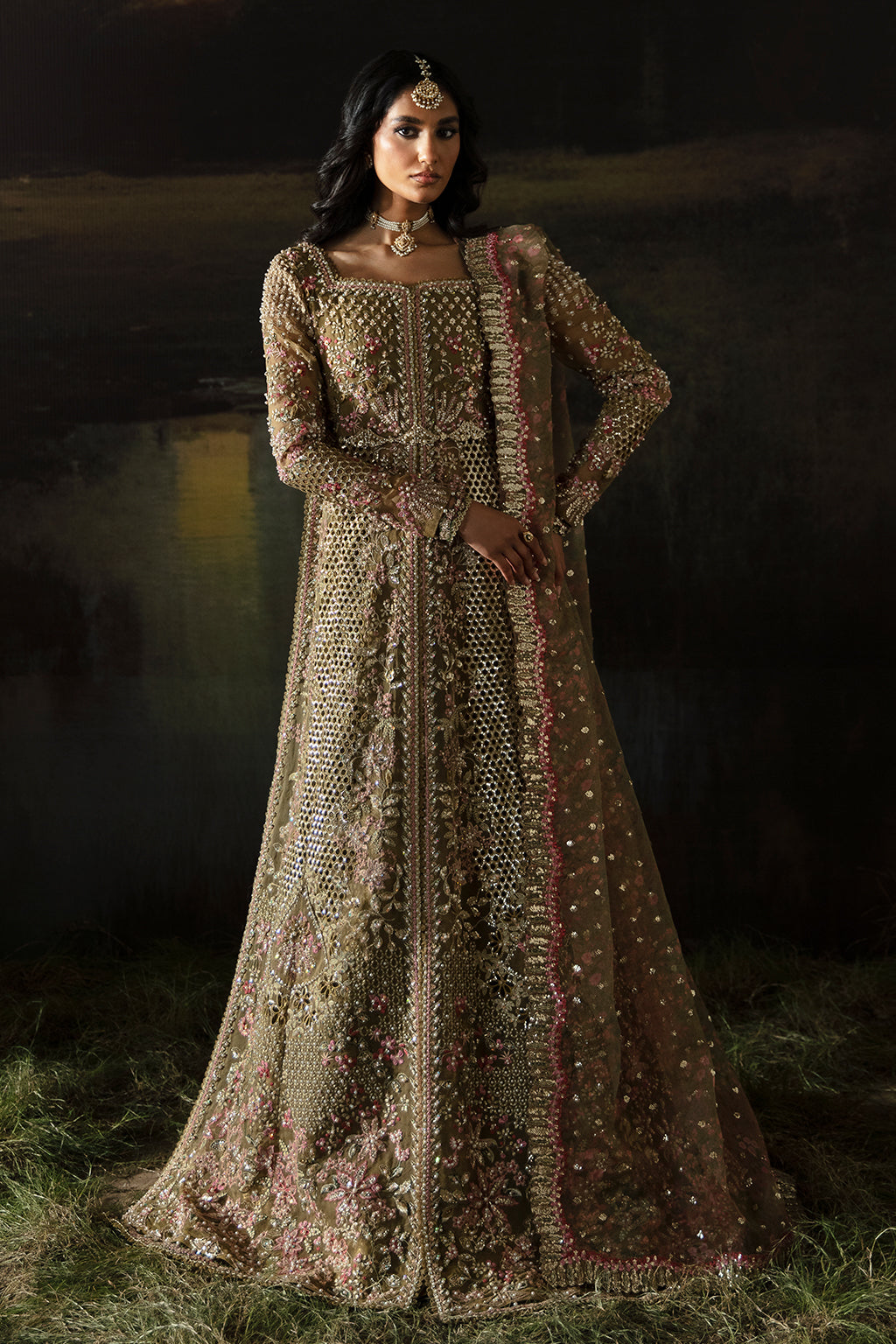 Hayat by Afrozeh Embroidered Organza 3Pc Suit AFH-24-01 SUHANA