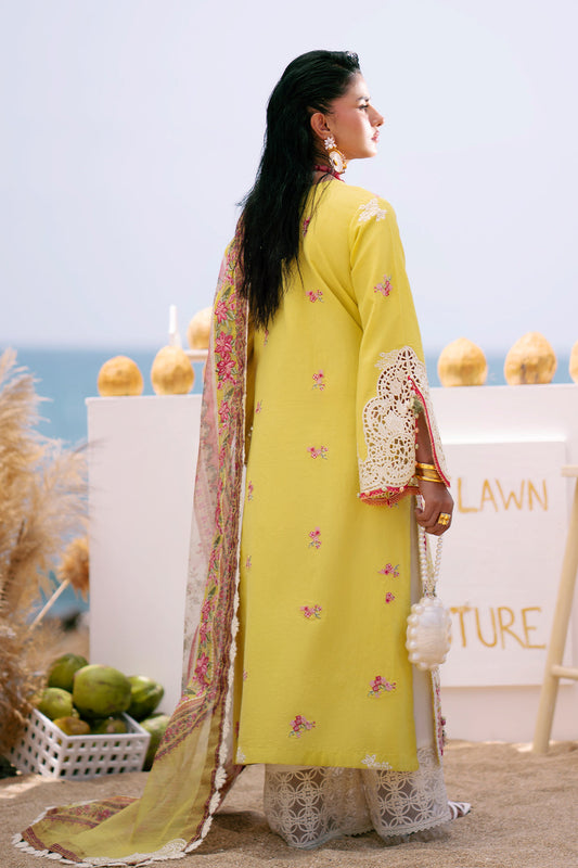 AJR Couture | Dastan Luxury Lawn 25 | Sunset - House Of Anaya