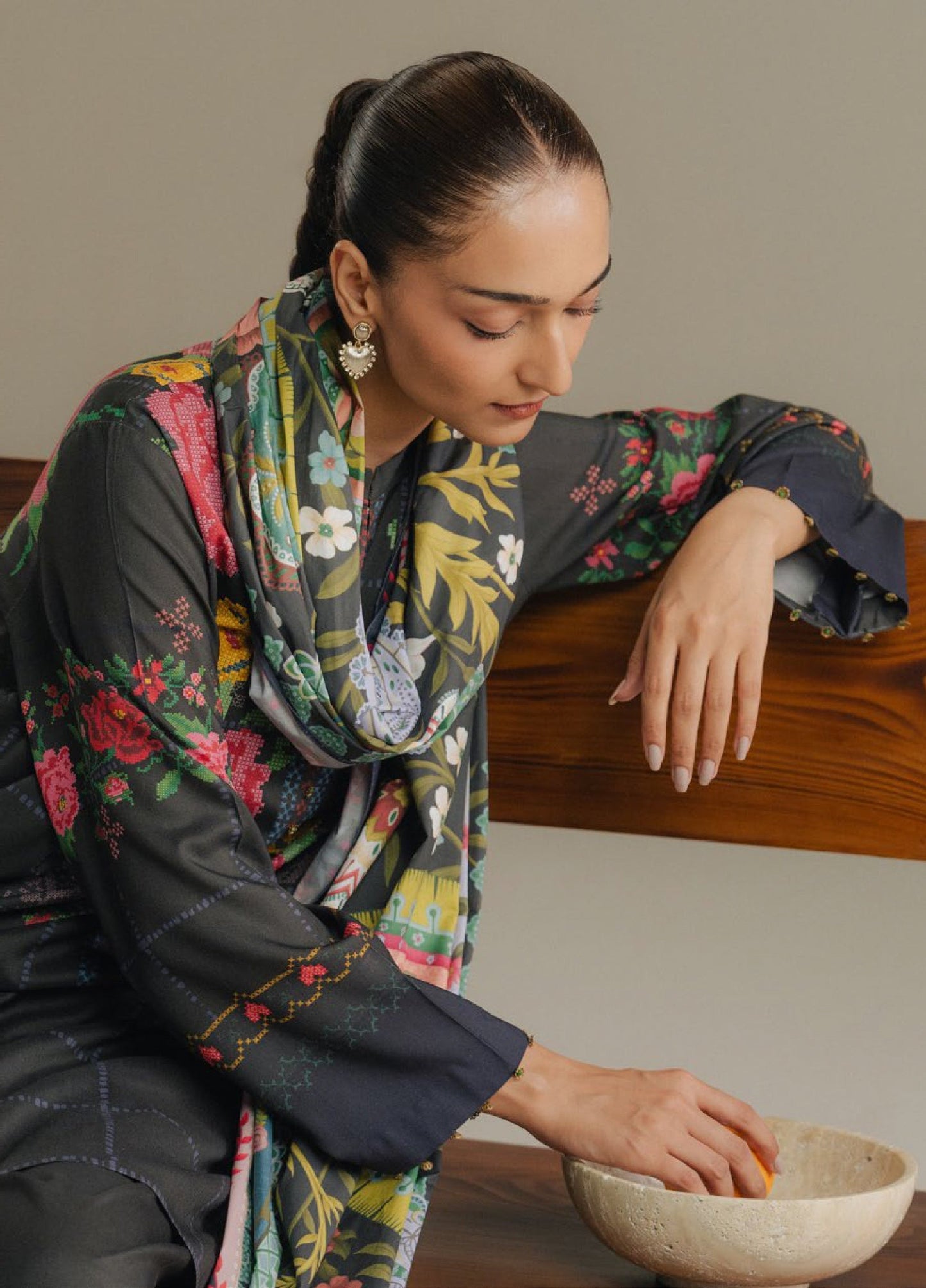 Zara Shahjahan | Coco Prints 25 | Olive Hour-5A