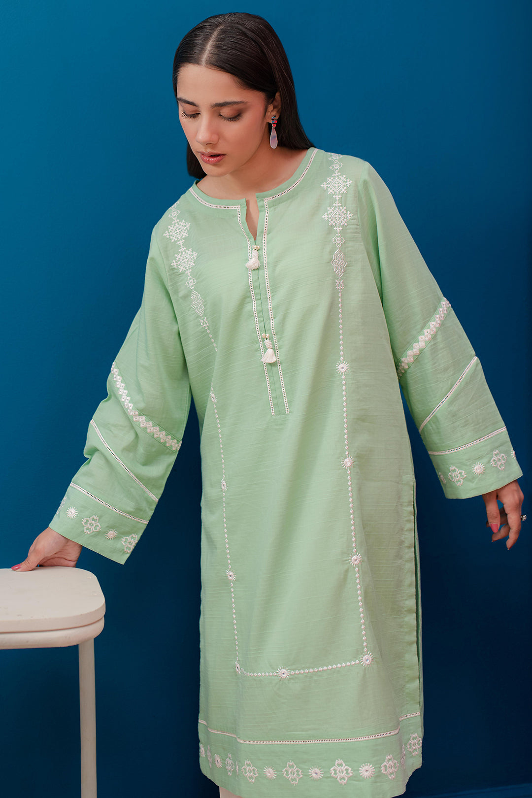 Zellbury | Summer Pret | Embroidered Kurta - 2049 - Libasekhas