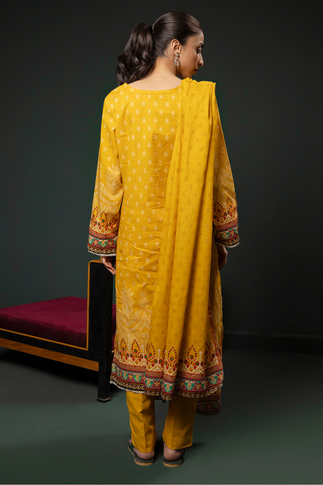 Zellbury | Winter Pret | Kurta Dupatta Trouser - 3151 - Libasekhas