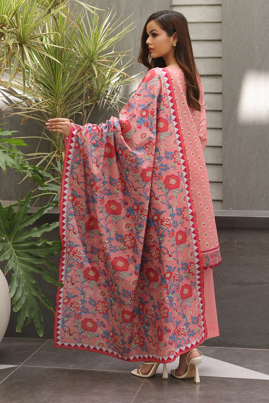 Zellbury | Unstitched 2 Piece Cambric | Embroidered Shirt Dupatta - 0025 - Libasekhas