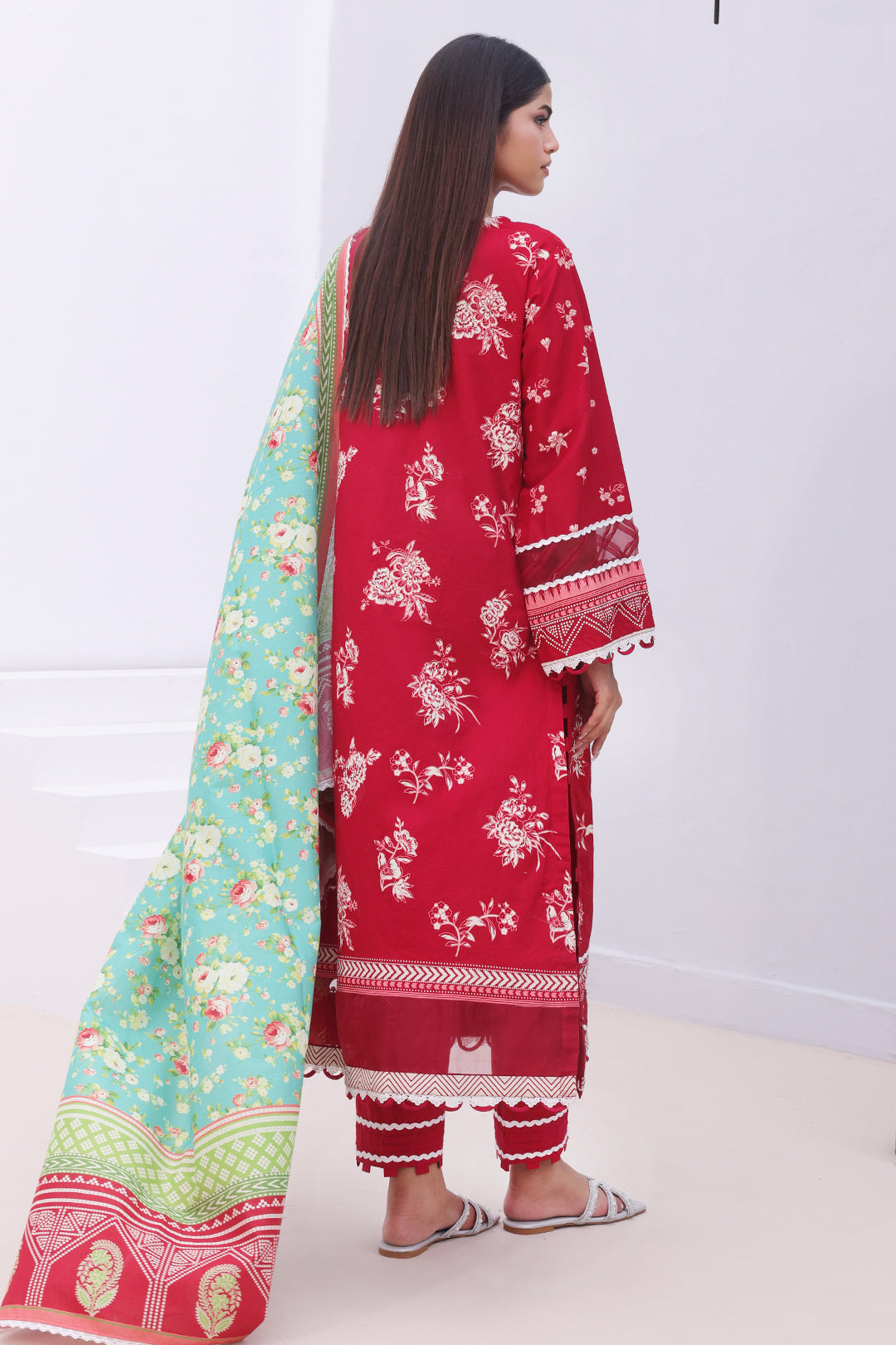 Zellbury | Unstitched 3 Piece Cambric | Shirt Shalwar Dupatta - 0136 - Libasekhas