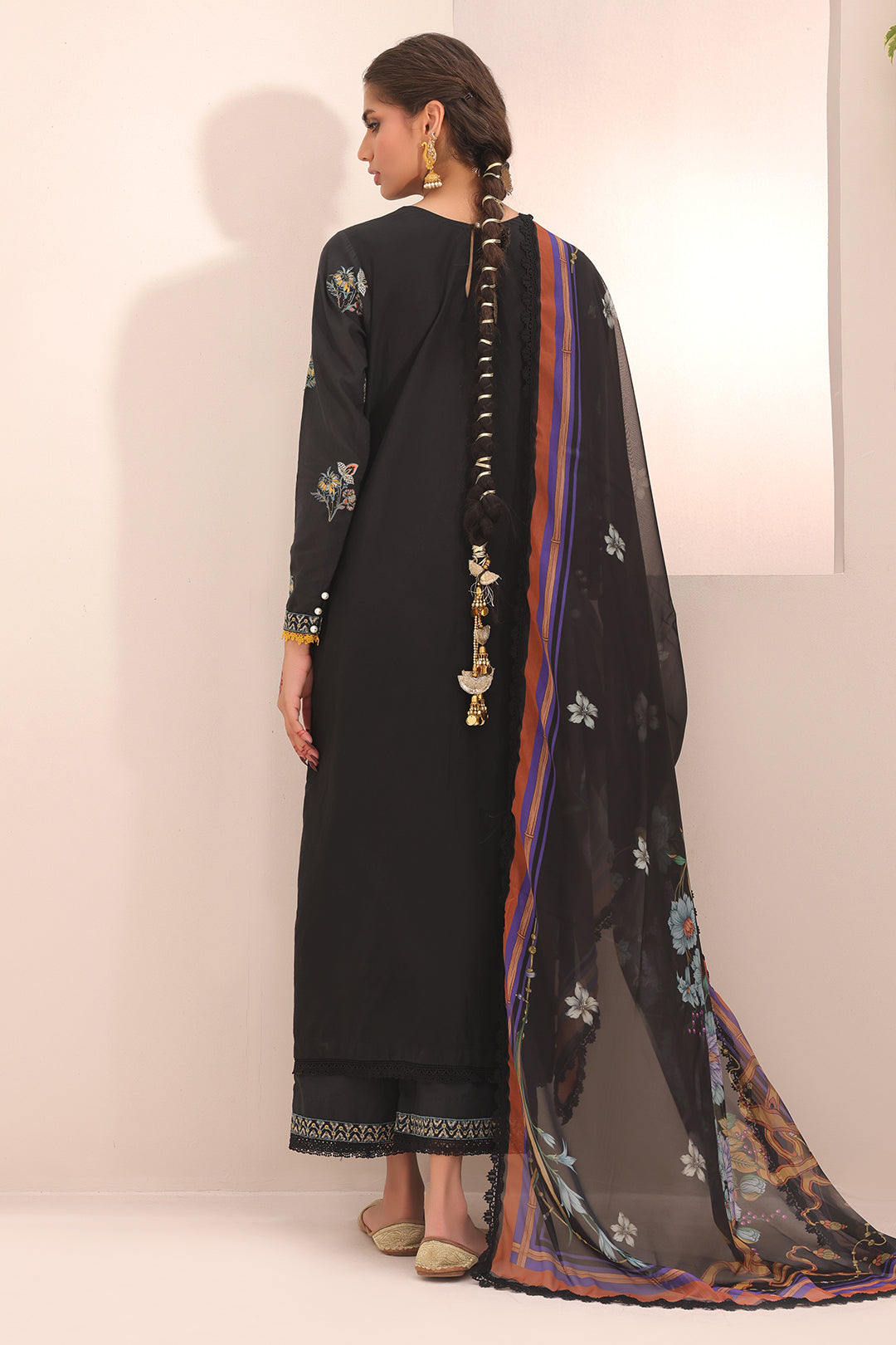Zellbury | Unstitched 3 Piece Cambric | Embroidered Shirt Shalwar Dupatta - 1547 - Libasekhas