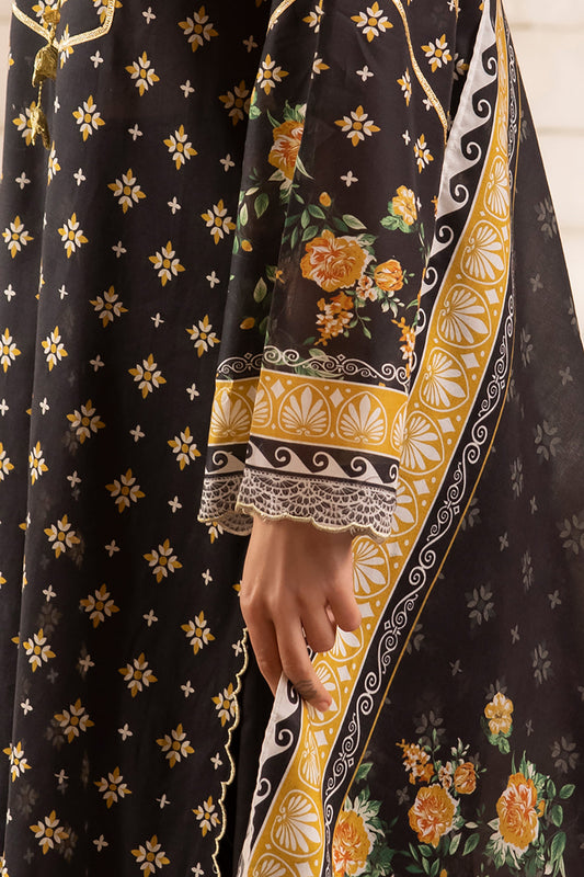 Zellbury | Unstitched 3 Piece Lawn | Shirt Shalwar Dupatta - 1081 - Libasekhas