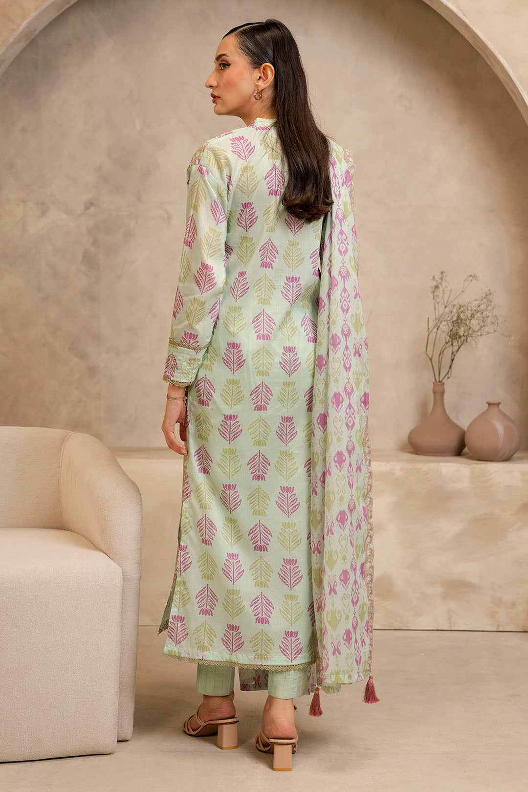 Zellbury | Unstitched 3 Piece Lawn | Shirt Shalwar Dupatta - 0028 - Libasekhas
