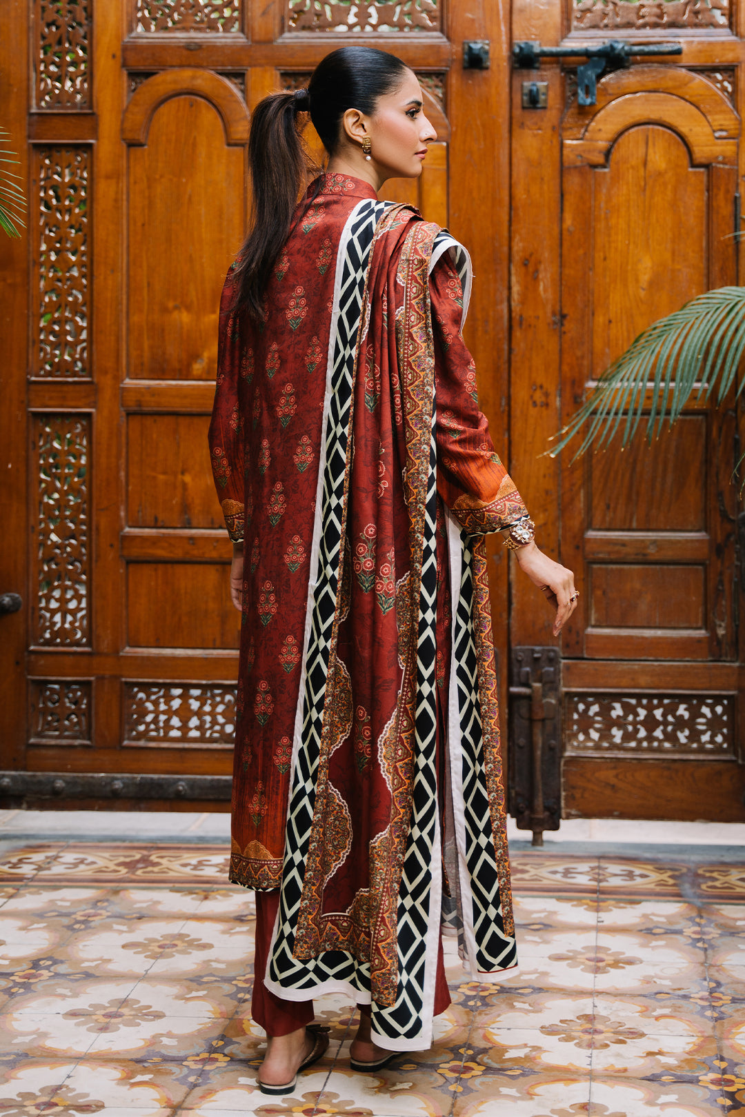 Zellbury | Unstitched 3 Piece Viscose | Shirt Shalwar Dupatta - 0208 - Libasekhas