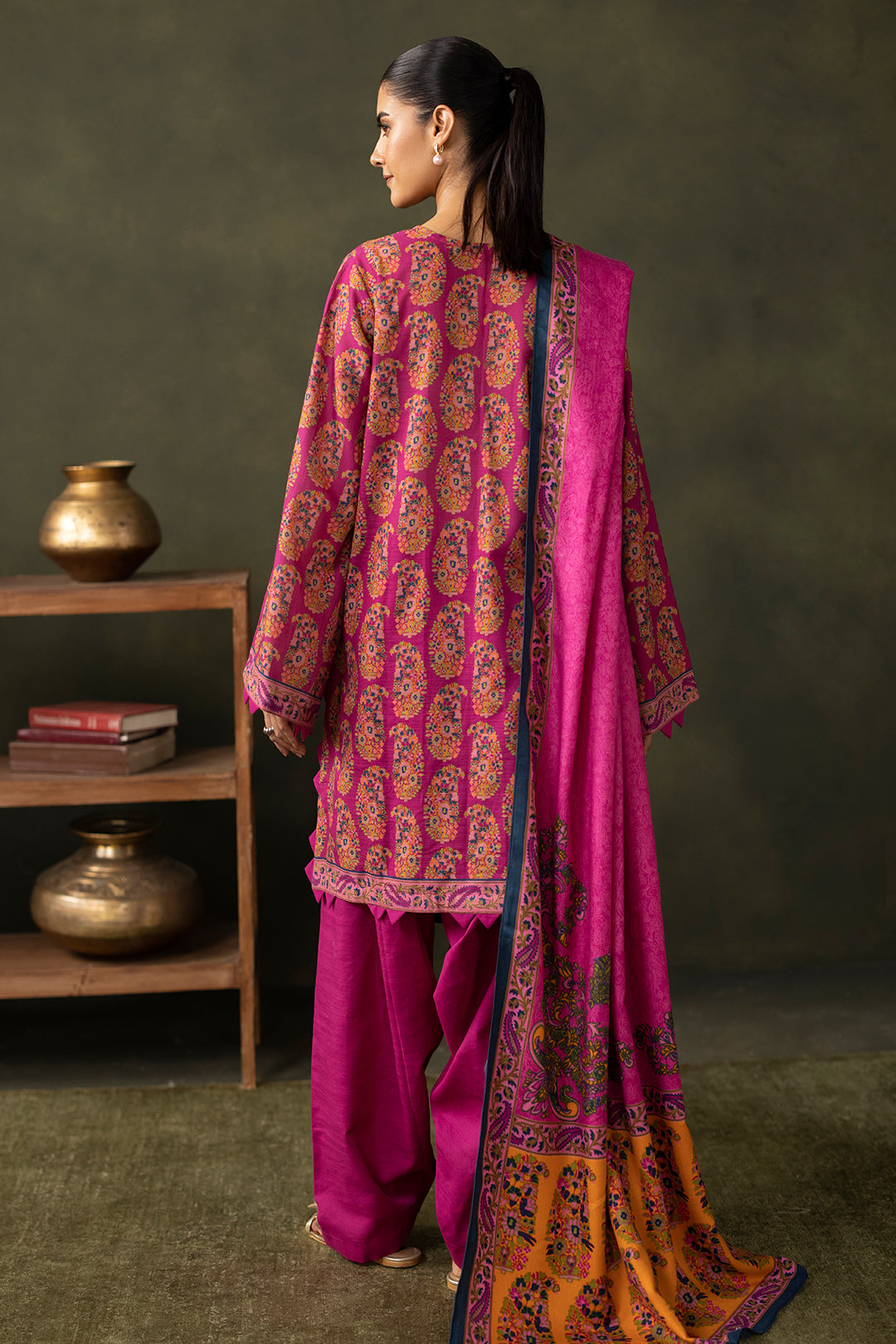 Zellbury | Unstitched 3 Piece Khaddar | Shirt Shalwar Dupatta - 0287 - Libasekhas