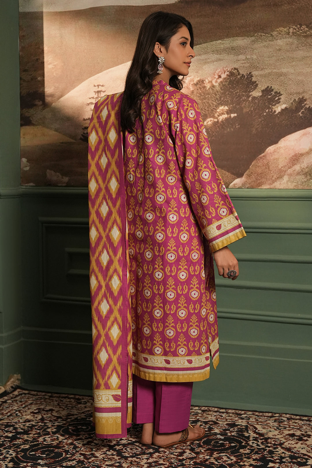 Zellbury | Unstitched 3 Piece Khaddar | Shirt Shalwar Dupatta - 0367 - Libasekhas