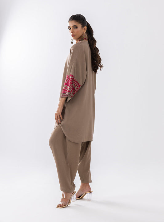 Zainab Chottani | Aara Casual Pret | Sandy Beige - House Of Anaya