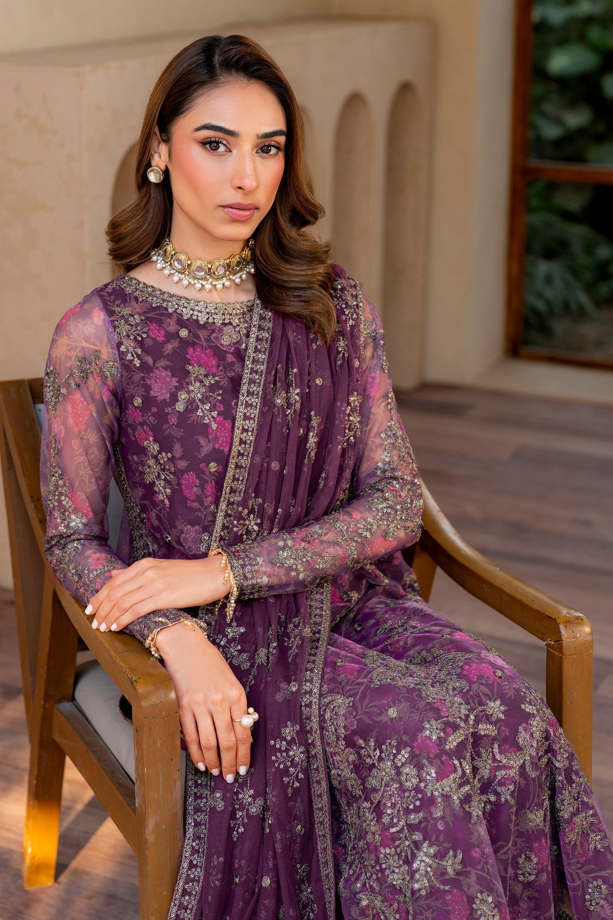 Zarif | Iris Printed Embroidered Edit 24 | SALVIA