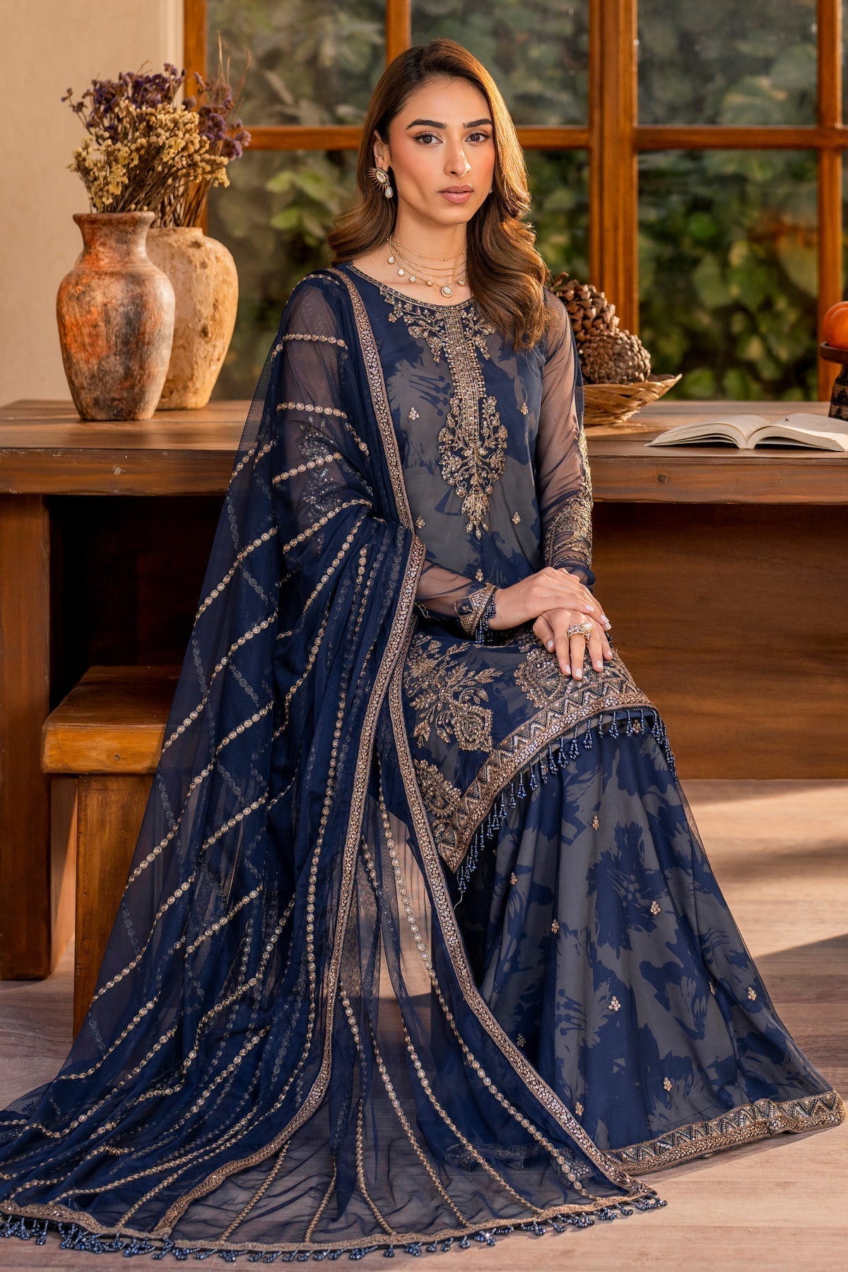 Zarif | Iris Printed Embroidered Edit 24 | ZINNIA