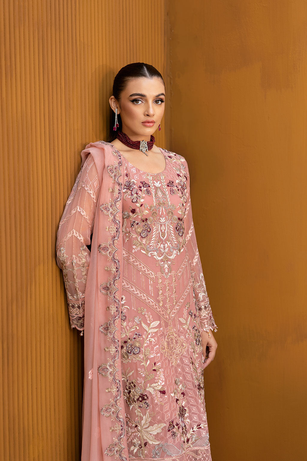 Ramsha | Chevron Chiffon Collection | A-1005 - House Of Anaya