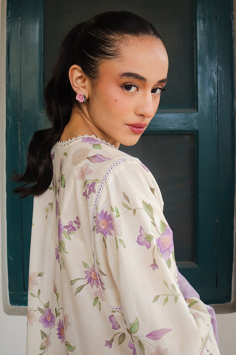 Cross Stitch | Printed Lawn | ROSEATE MUSE - House Of Anaya