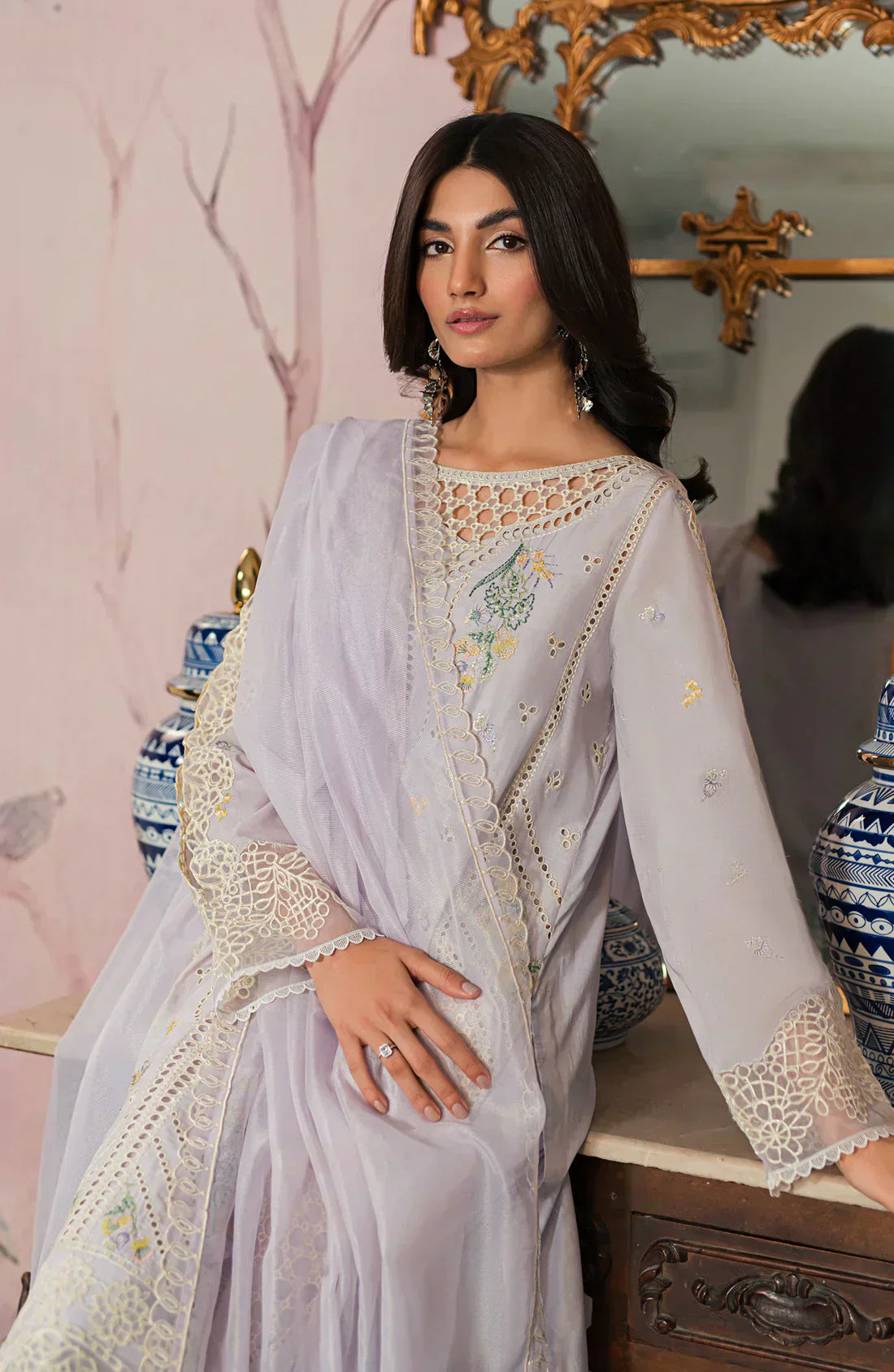 Emaan Adeel | Ayra Luxury Lawn 24 | AR-10 - House Of Anaya