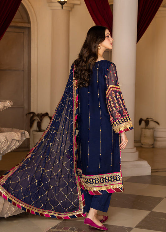 Strawberry | Rimjhim Chiffon Collection | FLS-RJ-005 - House Of Anaya