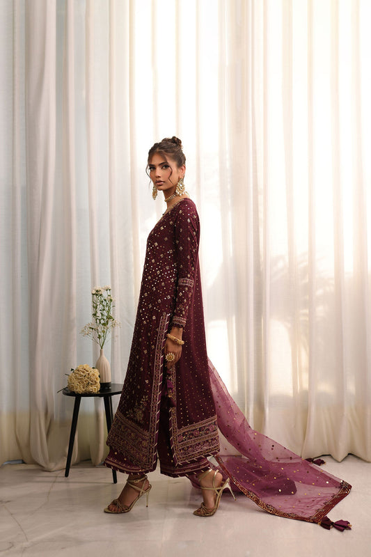 Dhanak | DHANAK COUTURE | Zylah: SS24HF-3016 PURPLE 3Pcs