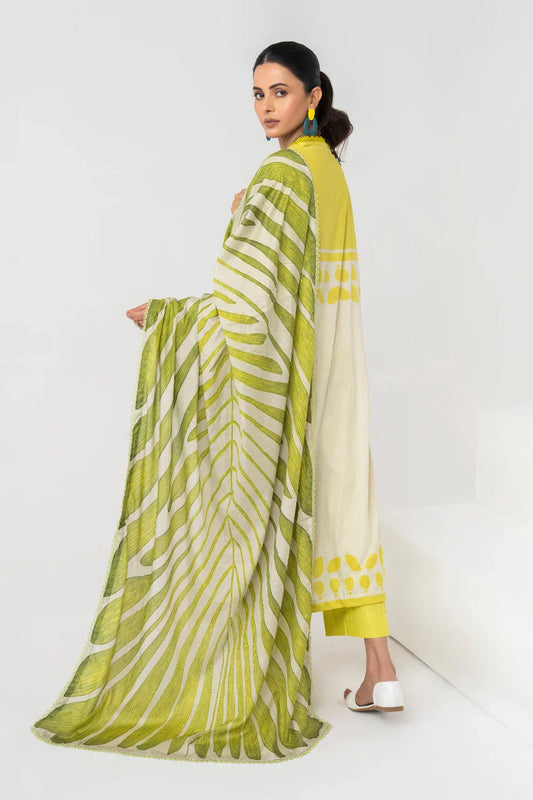 Ittehad | Printed Lawn 24 | IP3P06-3PS-LMN - House Of Anaya