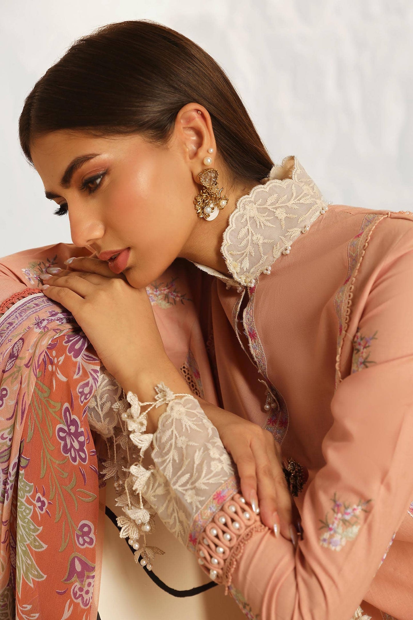 Sana Safinaz | Muzlin Summer 24 | 014B-CJ - House Of Anaya