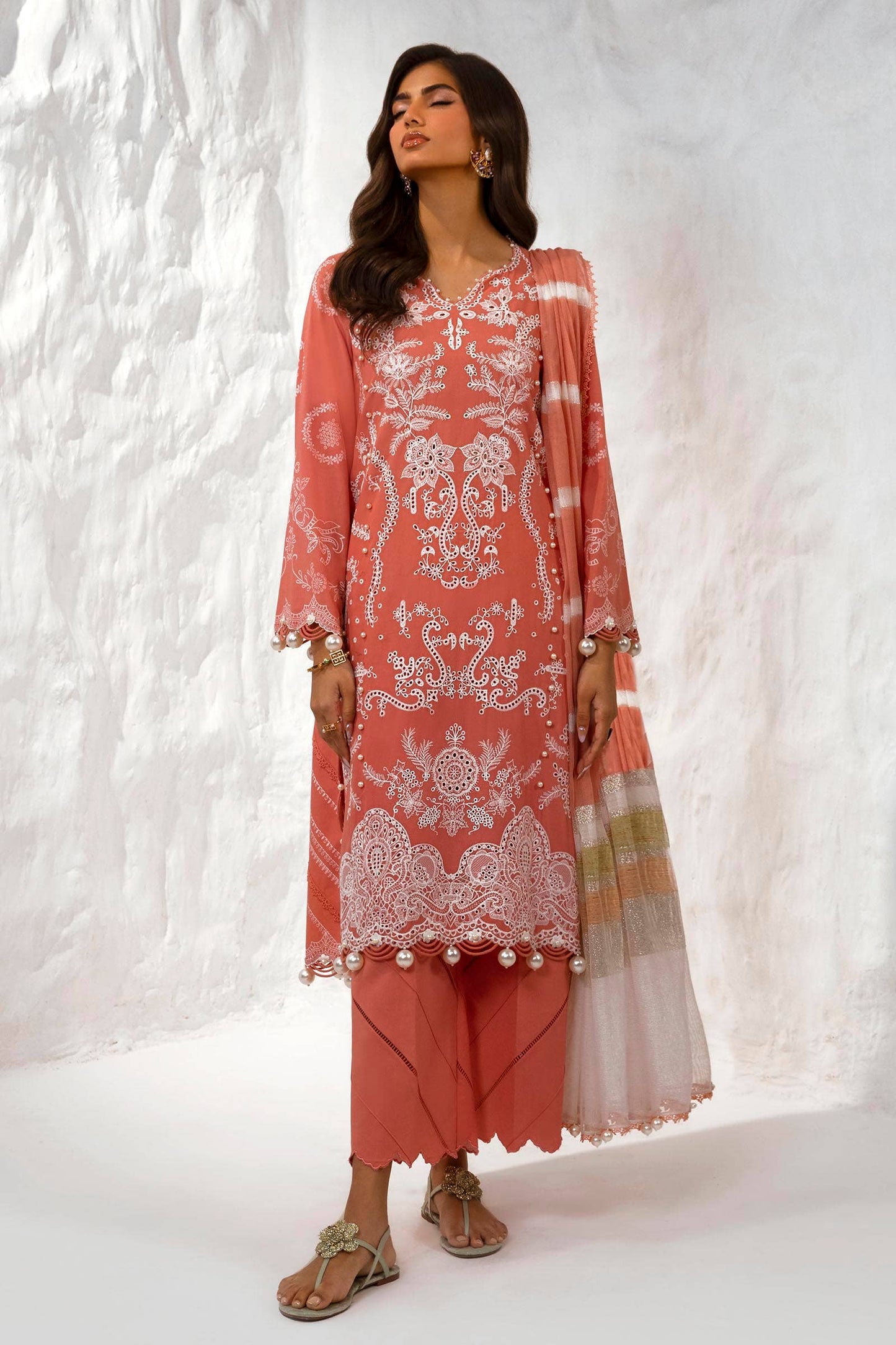Sana Safinaz | Muzlin Summer 24 | 015B-DF - House Of Anaya