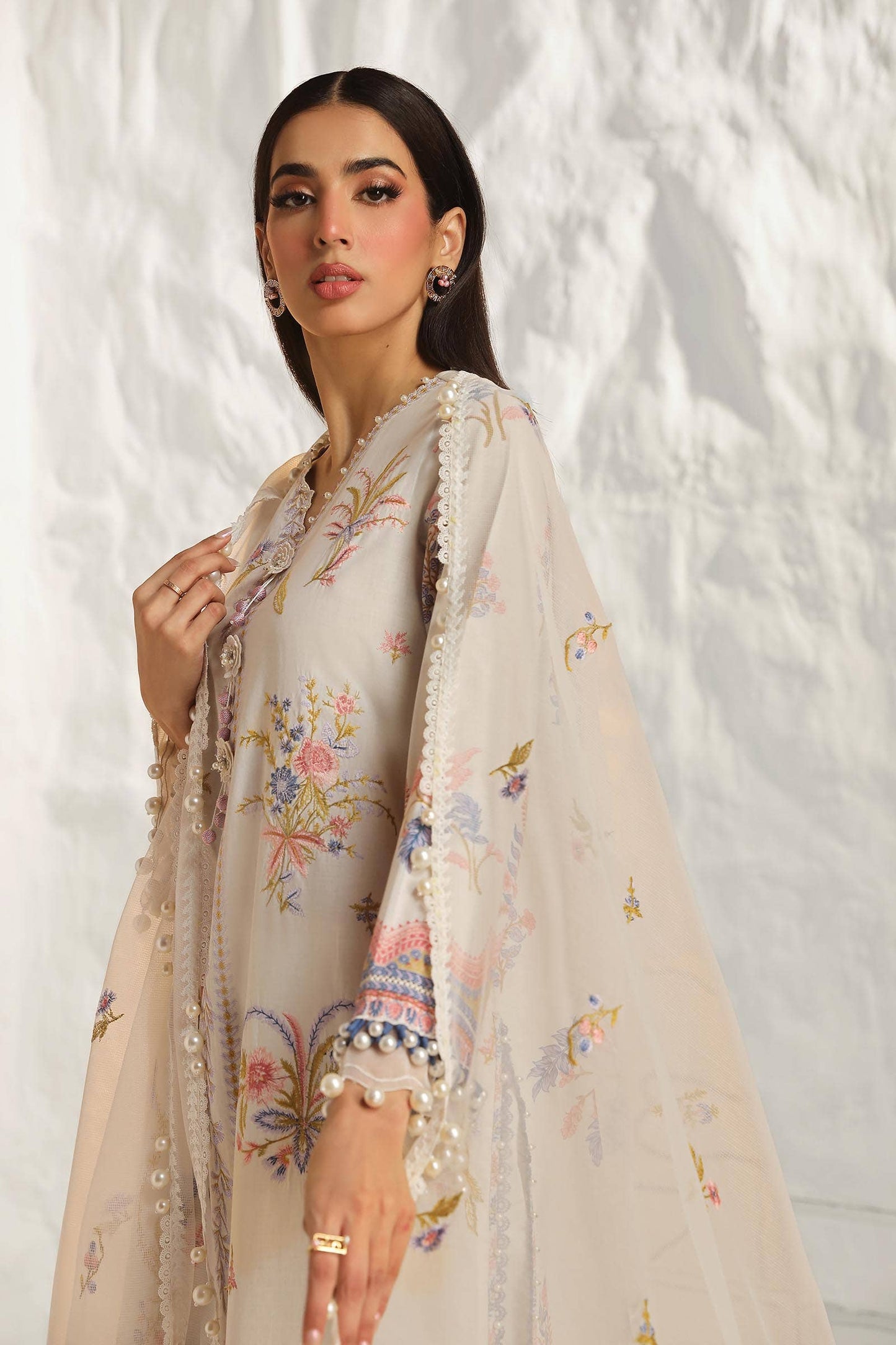 Sana Safinaz | Muzlin Summer 24 | 018B-CV - House Of Anaya