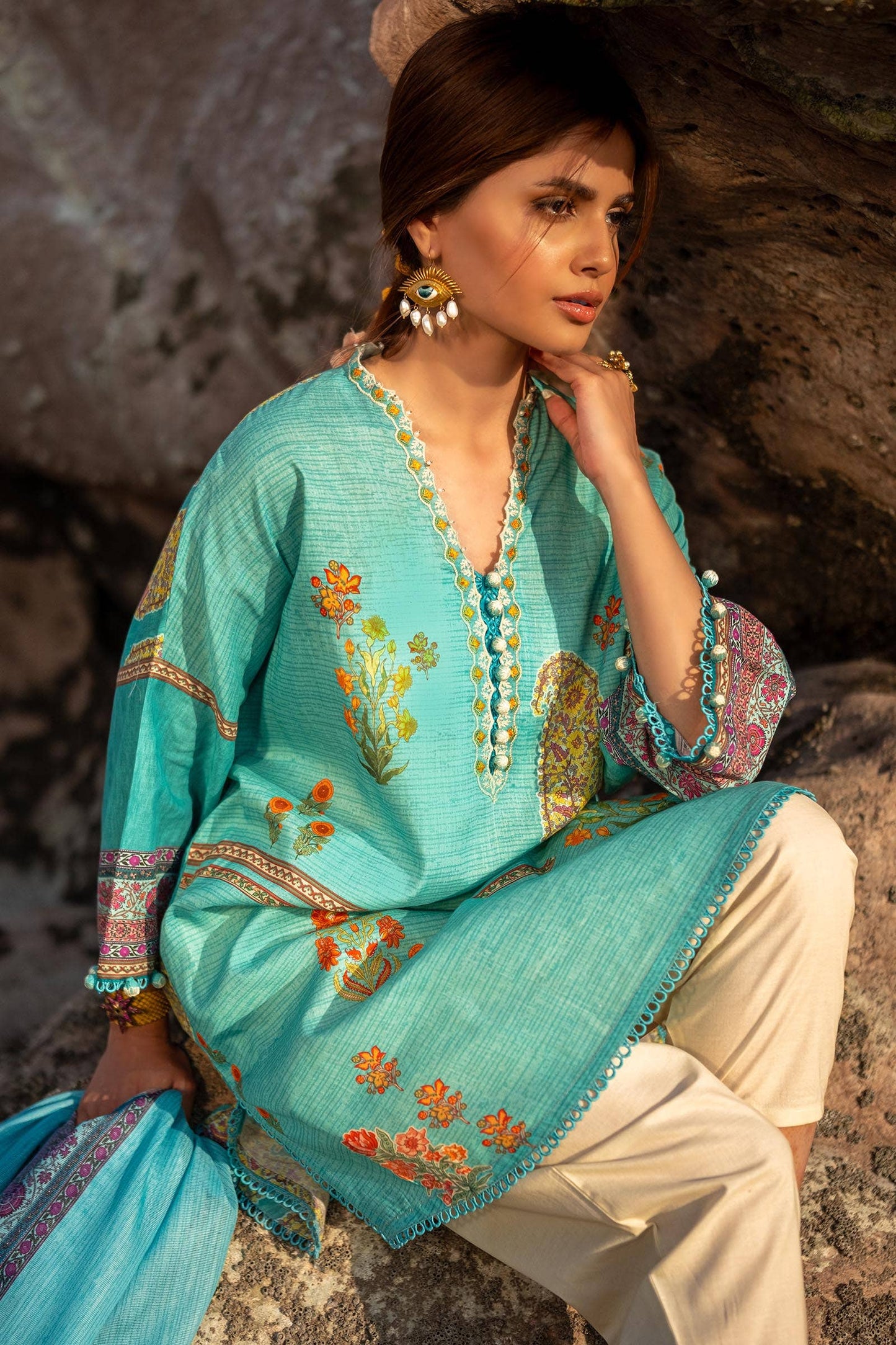 Sana Safinaz | Mahay Spring 24 | H241-022B-2BS - House Of Anaya