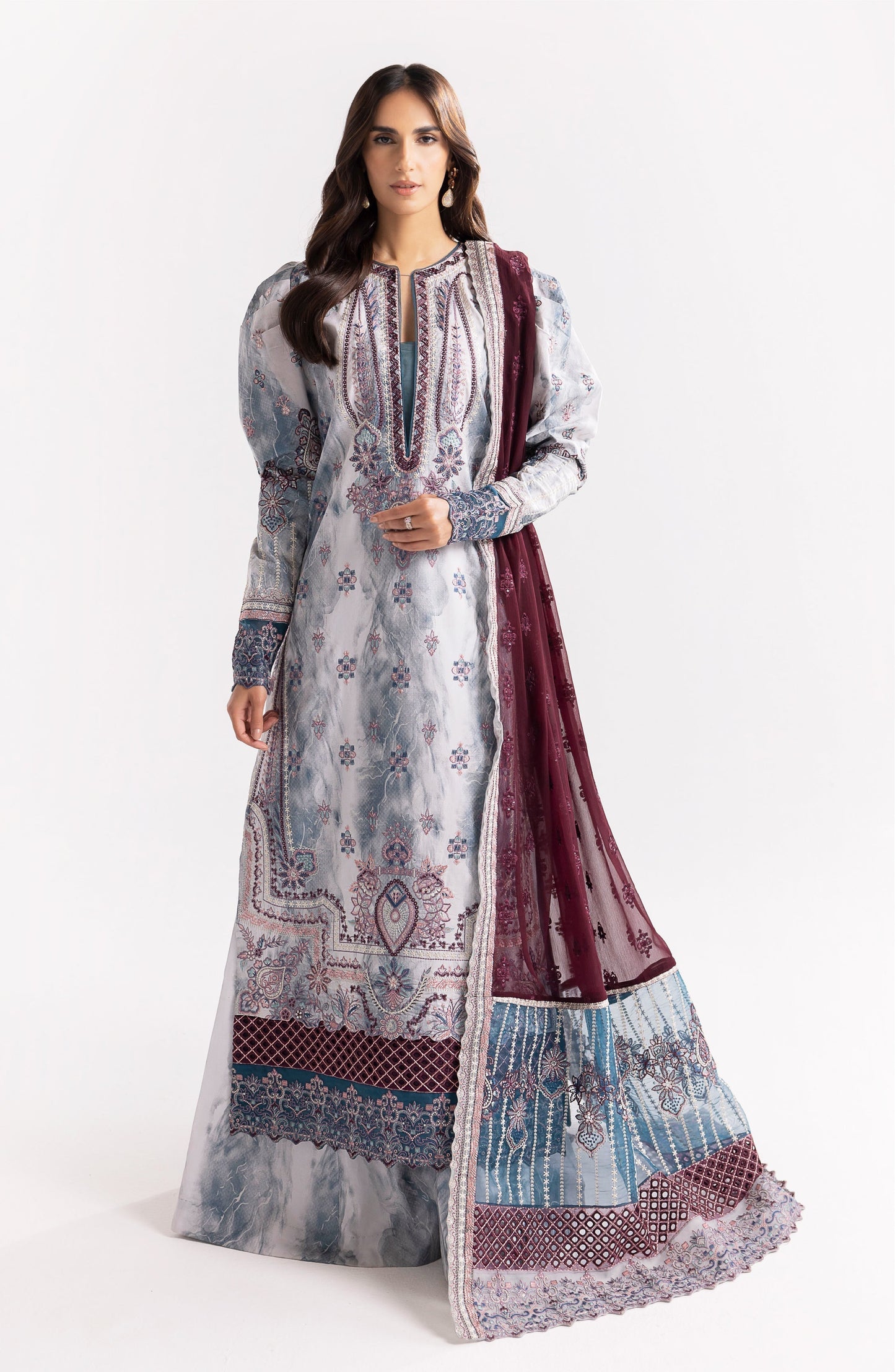Maryum N Maria | Eid Luxury Lawn 24 | Jahanara - House Of Anaya