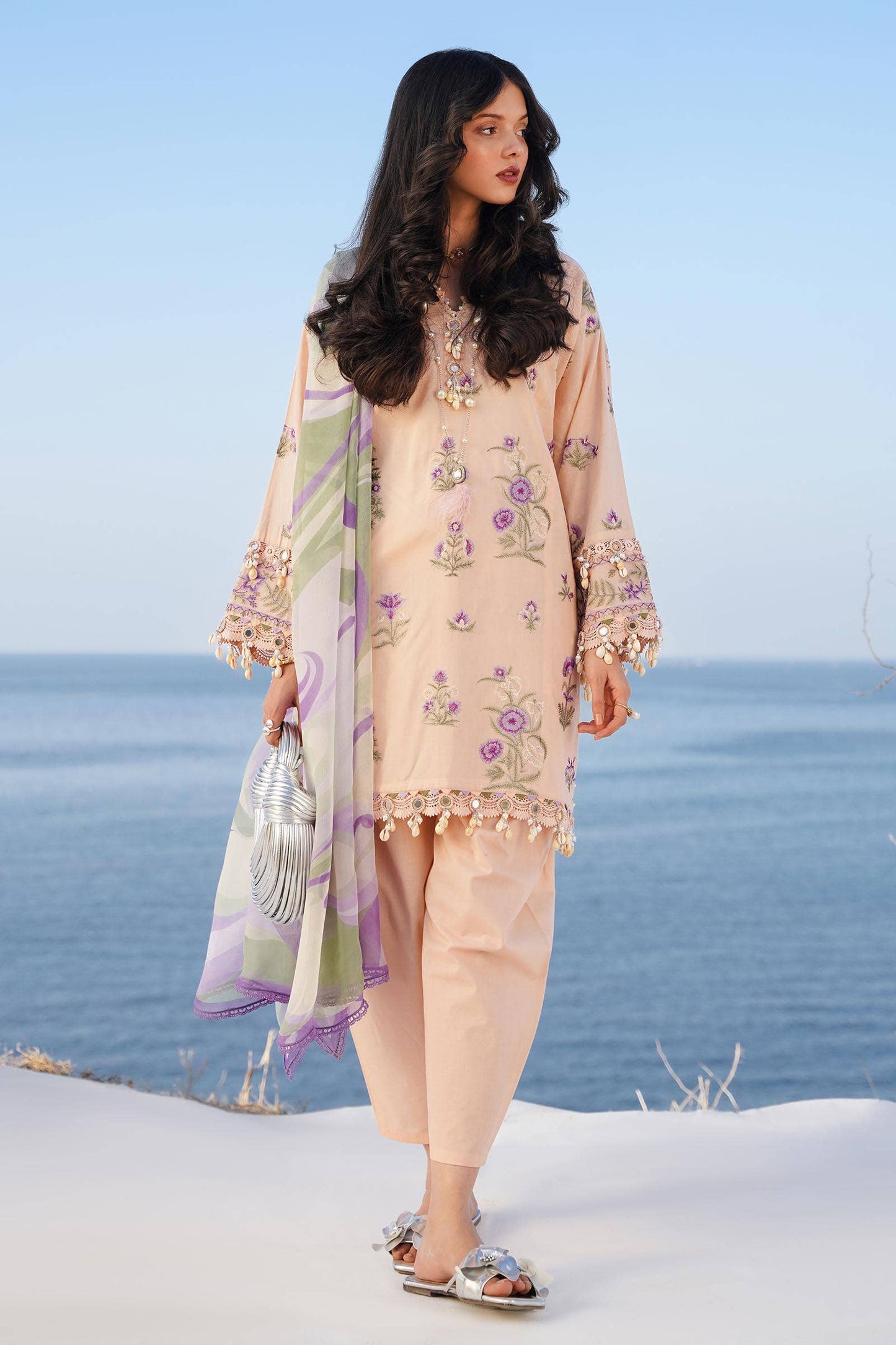 Sana Safinaz | Muzlin Spring 24 | M241-010B-CJ - House Of Anaya