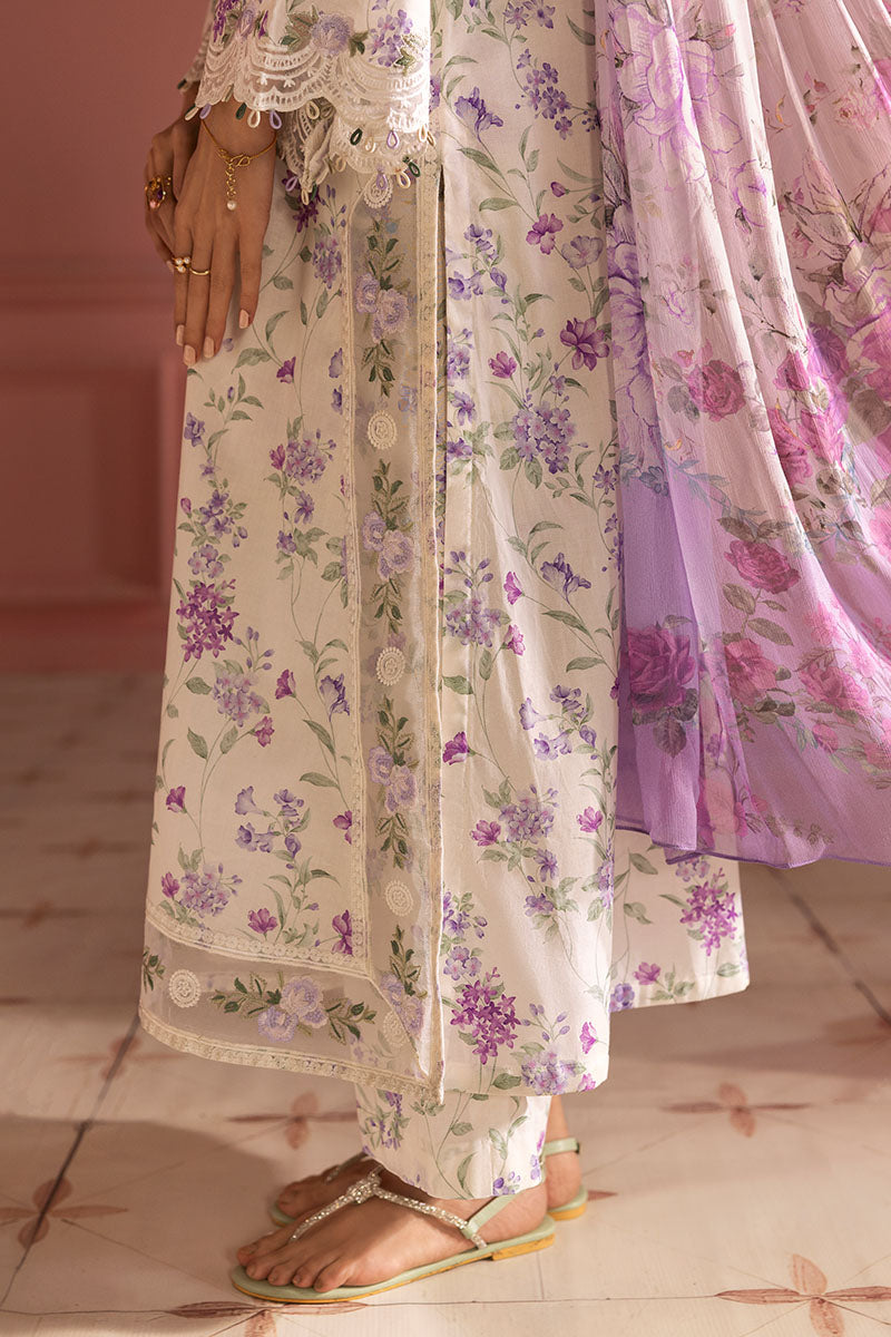 Cross Stitch | Premium Lawn 25 | LILAC BLOOM - House Of Anaya