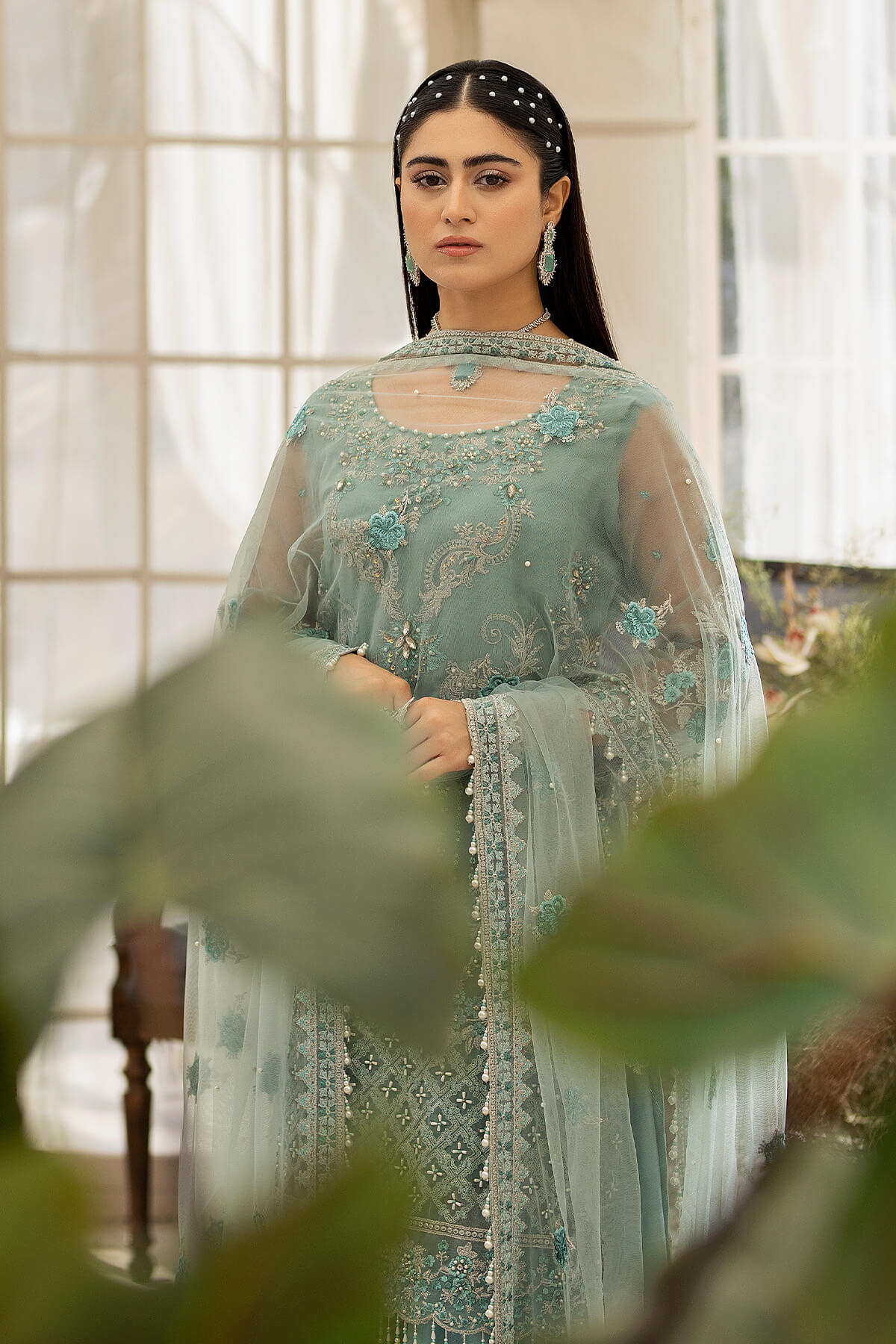 Raeesa Premium | Dehleez Formals | DL-1013 Caribbean Coast - House Of Anaya