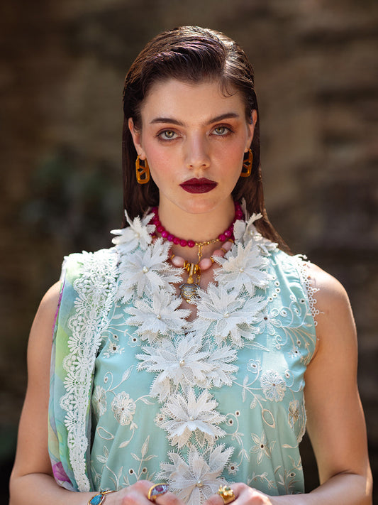 Roheenaz | Dahlia Embroidered Lawn 24 | Zinnia - House Of Anaya