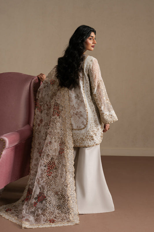 Ayzel Riwaayat Off White Peplum Pakistani Designer Dresses