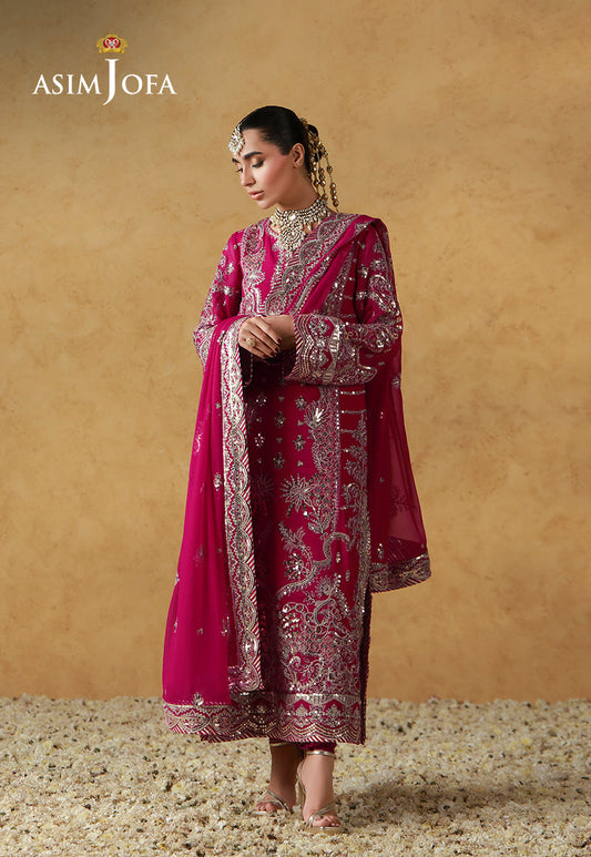 Asim Jofa | Ishq e Eid | AJULN-21 Embroidered Chiffon 3 Pcs