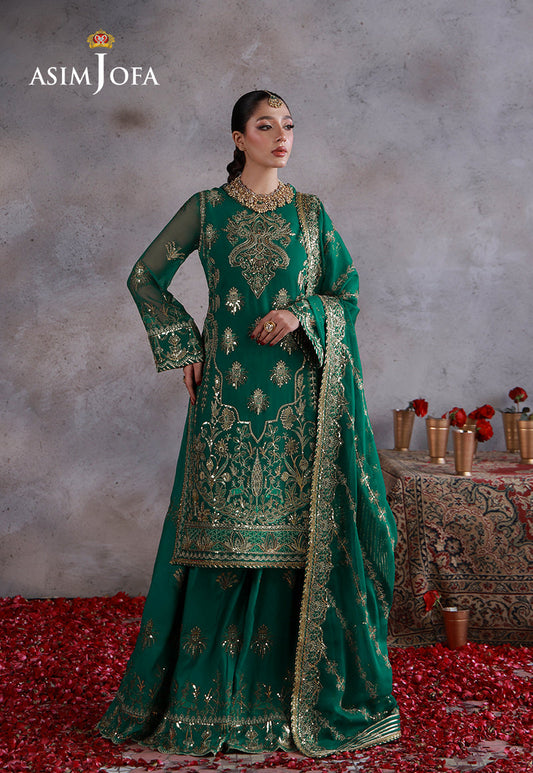 Asim Jofa | Ishq e Eid | AJULN-16 Embroidered Chiffon 3 Pcs