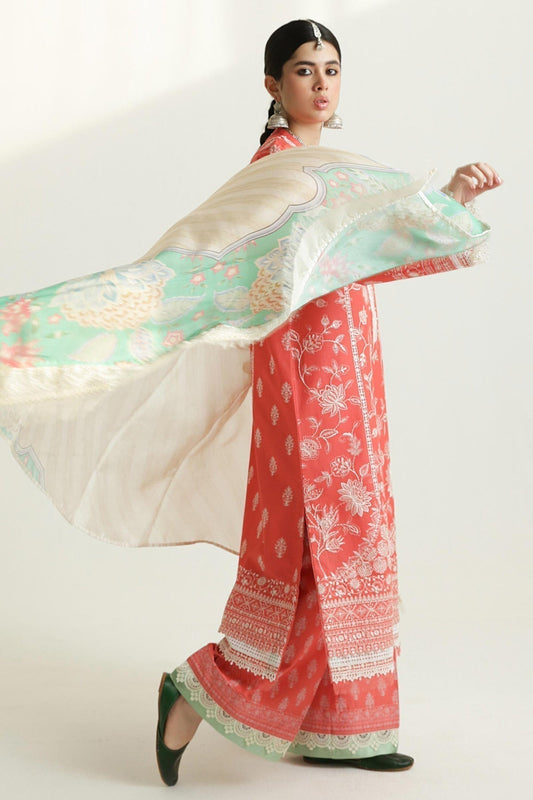 Zara Shahjahan | Luxury Lawn 24 | MAHI-1A - House Of Anaya