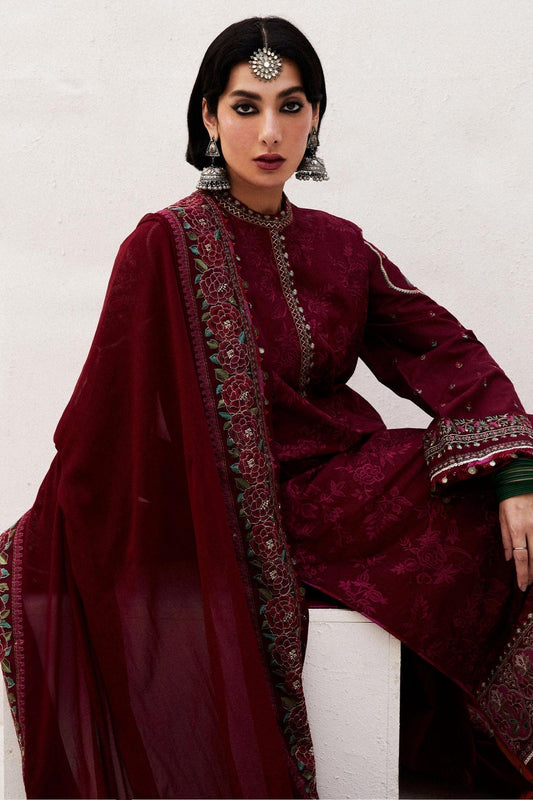 Zara Shahjahan | Luxury Lawn 24 | PARSA-9A - House Of Anaya