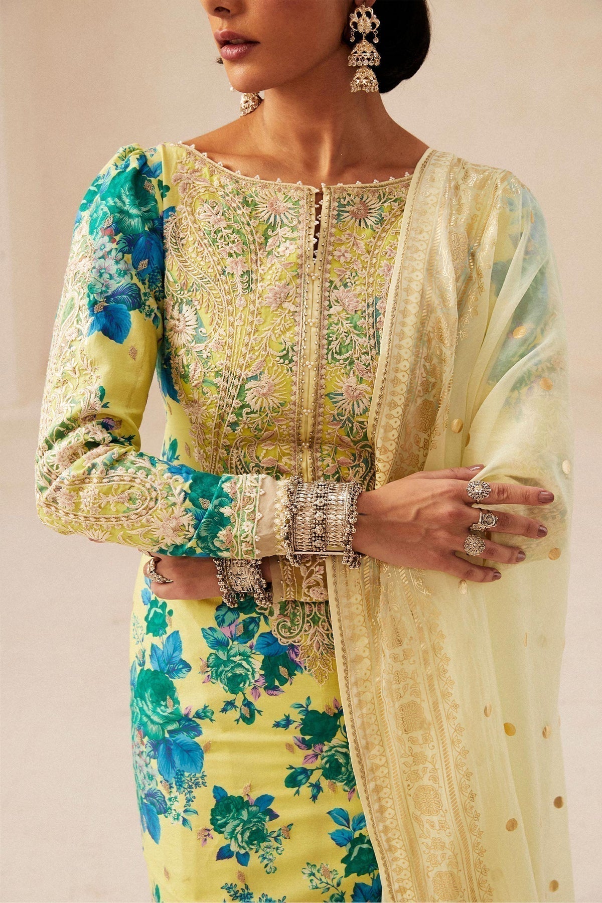 Zara Shahjahan | Luxury Lawn 24 | PHOOL KARI-13A - House Of Anaya