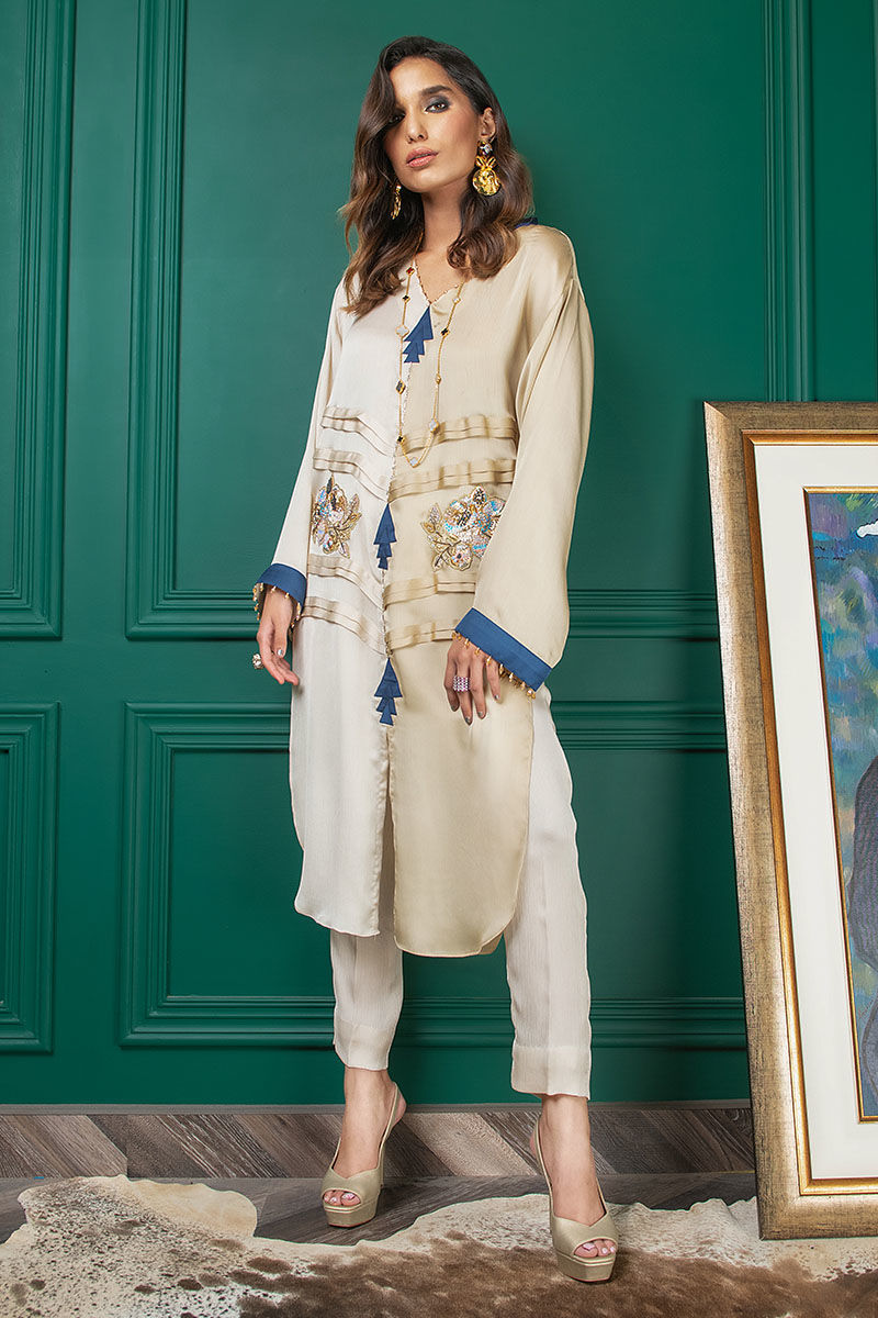 Wardha Saleem | Luxury Pret Fusion Wear | WS22-033 - House Of Anaya