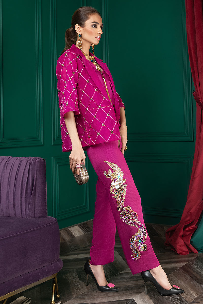 Wardha Saleem | Luxury Pret Fusion Wear | WS22-027 - House Of Anaya
