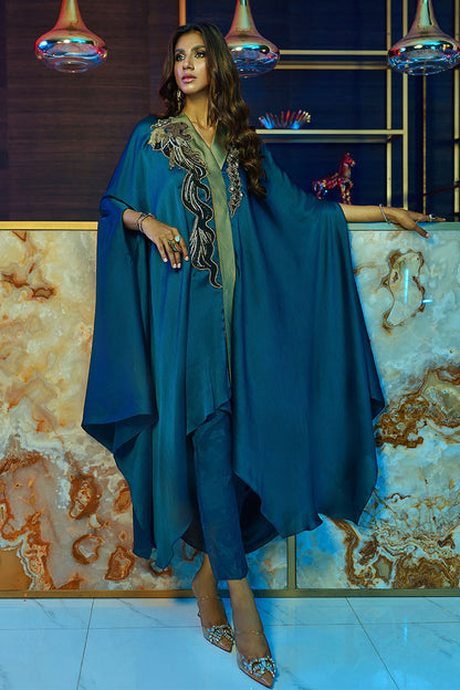 Wardha Saleem | Luxury Pret Fusion Wear | MIDNIGHT ?????? FORMAL DRAPE - House Of Anaya