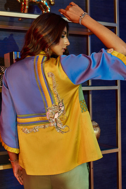 Wardha Saleem | Luxury Pret Fusion Wear | HUMMING BIRD JUMPSUIT - House Of Anaya