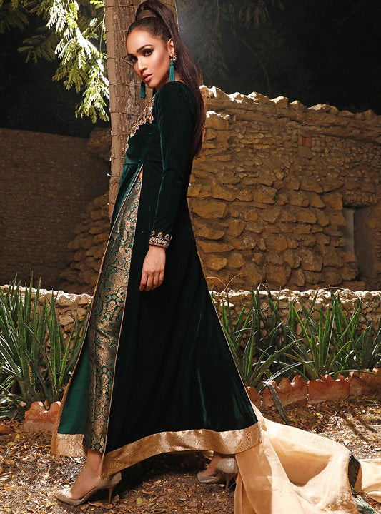 Zainab Chottani | Semi Formals | DARK MOSS TOPAZ - House Of Anaya