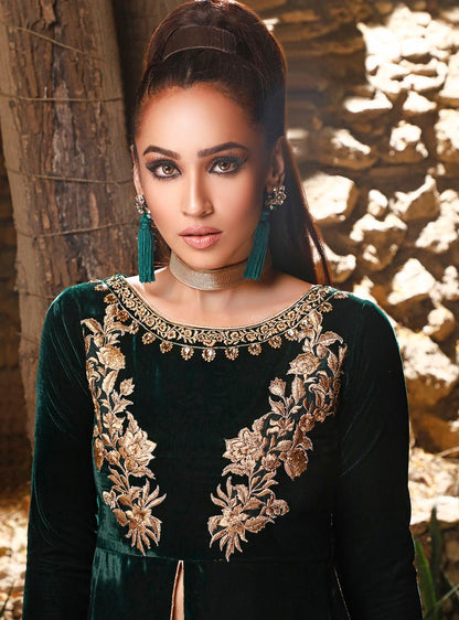 Zainab Chottani | Semi Formals | DARK MOSS TOPAZ - House Of Anaya